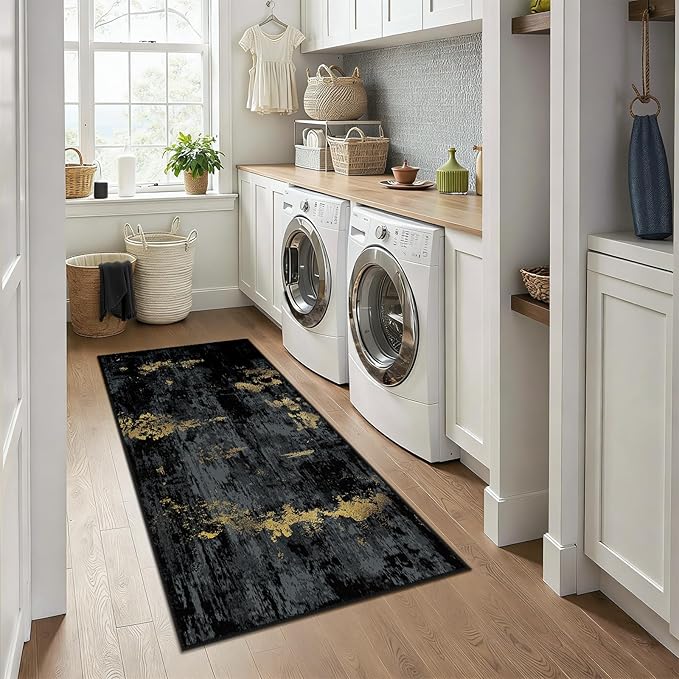 Washable Area Rugs 3x6 Non-Slip Modern Abstract Soft - Image 2