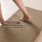 RESARE Waffle Bath Mat, Super Absorbent Non Slip, Machine Washable, Ultra Soft - Image 3