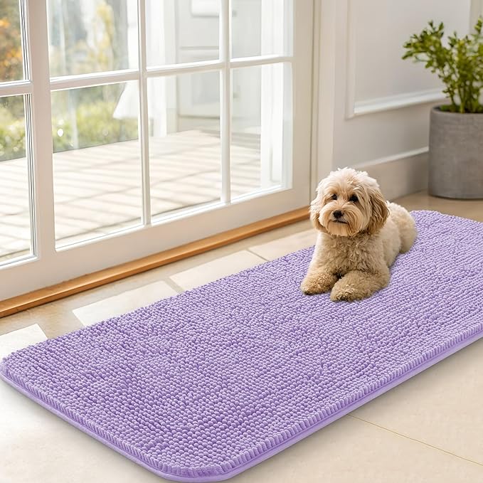 OLANLY Dog Door Mat for Muddy Paws 47x20, Absorbs Moisture and Dirt, Absorbent by OLANLY