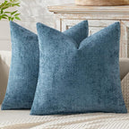 MIULEE Pack of 2 Couch Throw Pillow Covers 18x18 Inch Coastal Blue Modern Boho by MIULEE