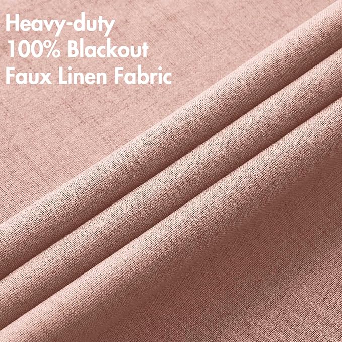 MIULEE Linen Curtains 100% Blackout - Image 5