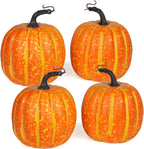 Artmag 6 Inch Large Artificial Pink Pumpkins, 4PCS Faux Foam Harvest Pumpkins for Fall Autumn Thanksgiving Seasonal Holiday Decor