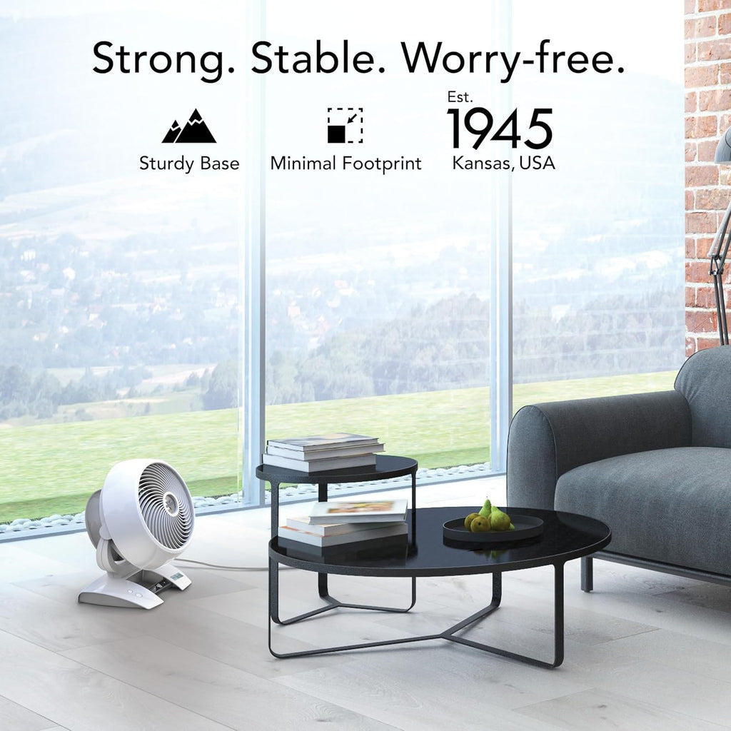Vornado 6303DC Energy Smart Medium Air Circulator Fan with Variable Speed Control, White