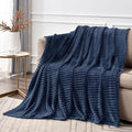 BEDELITE Fleece Throw Blanket for Couch – 3D Ribbed Jacquard Soft and Warm by BEDELITE