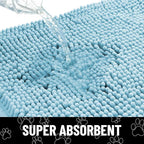 Smiry Dog Door Mat for Muddy Paws, Absorbent Dirt Trapper Non Slip Quick Dry - Image 5