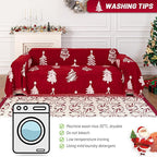 MYSKY HOME 71"X118" Loveseat Christmas Couch Cover, Sectional Sofa Covers Sofa - Image 5