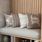 YCOLL Pillow Covers 16x16 Set of 4, Modern Sofa Throw Pillow Cover, Decorative - Image 6