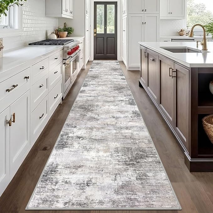 IOHOUZE Abstract Runner Rug 3x20 Ft Extra Long Washable Runners - Image 2