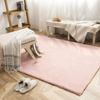 Ashler Faux Fur Rug, Ultra Soft Faux Rabbit Fur, 5 x 7 Feet Rectangle, Machine - Image 2