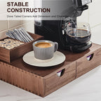 SMARTAKE Wooden Coffee Pod Organizer Storage Box Coffee Tea Organizer