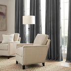 RYB HOME Grey Velvet Curtains 84 inches - Image 6