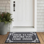 Front Door Indoor Outdoor Entrance Doormat Grey Rubber Welcome Door Mat Come - Image 5