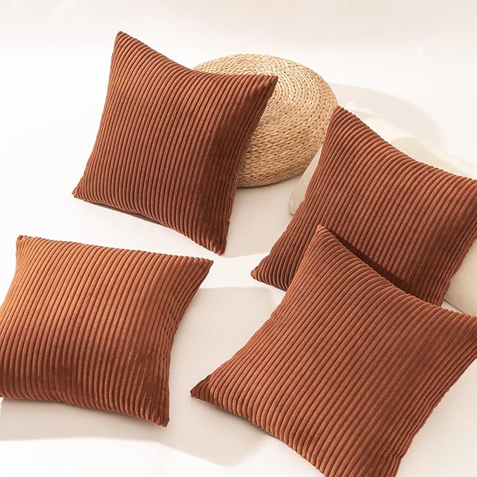 Topfinel Decorative Terracotta Throw Pillow Covers Cushion Cases, Rustic Fall - Image 4
