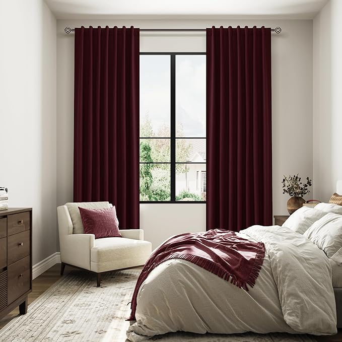 Guken 100% Blackout Curtains 120 Inch Length 2 Panels Set - Image 8