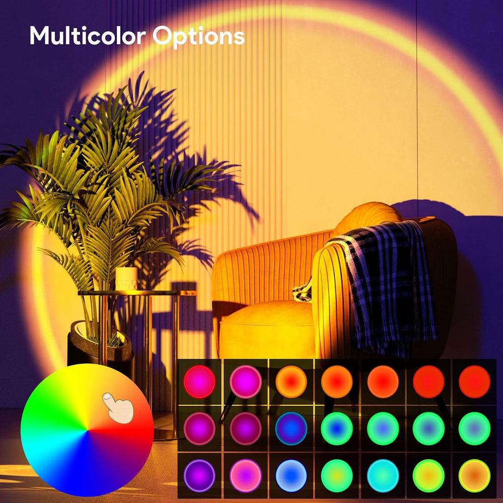 Bavcieu Sunset Lamp Projector with Remote & APP, Multicolor Night Light