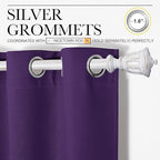 NICETOWN Purple Blackout Curtains 90 inches Long, Niose Reducing and Thermal - Image 3