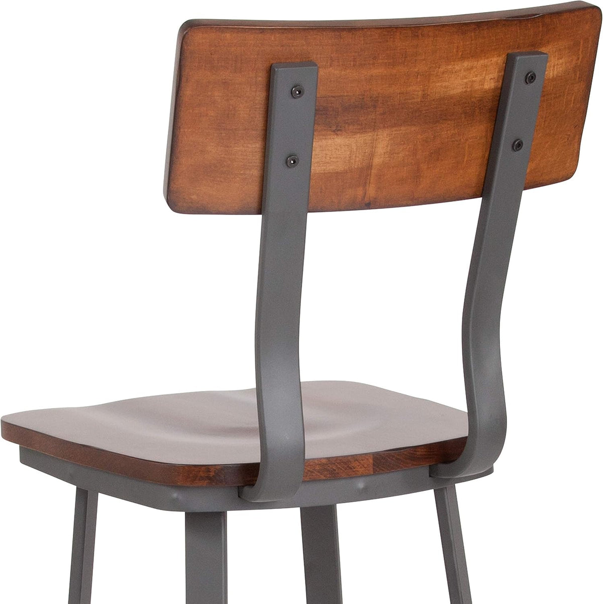 Flash Furniture Wood Restaurant Barstool, Rustic Walnut