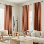 Guken Terracotta 100% Blackout Curtains 84 Inch Length 2 Panels Set Fall - Image 8