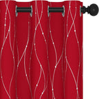 Deconovo Blackout Curtains, Christmas Red Curtain, Thermal Insulated by Deconovo