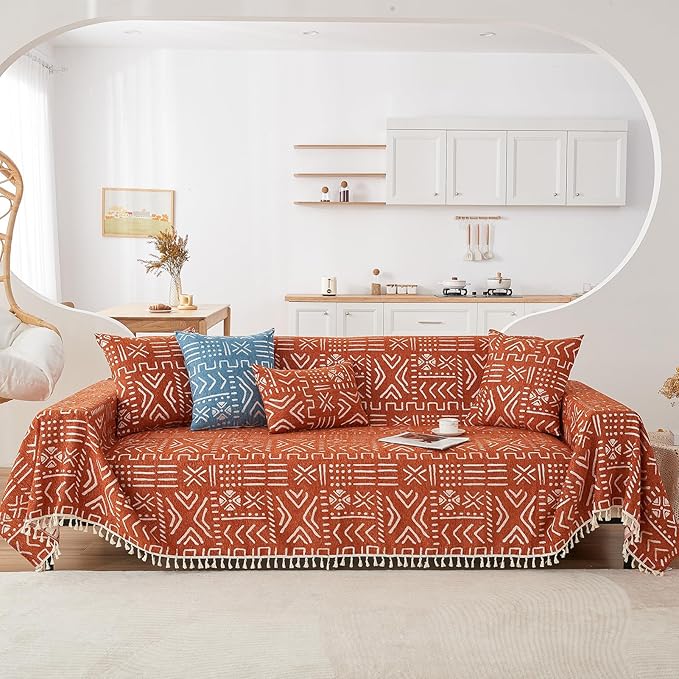 HANDONTIME Boho Aztec Sofa Slipcover by HANDONTIME