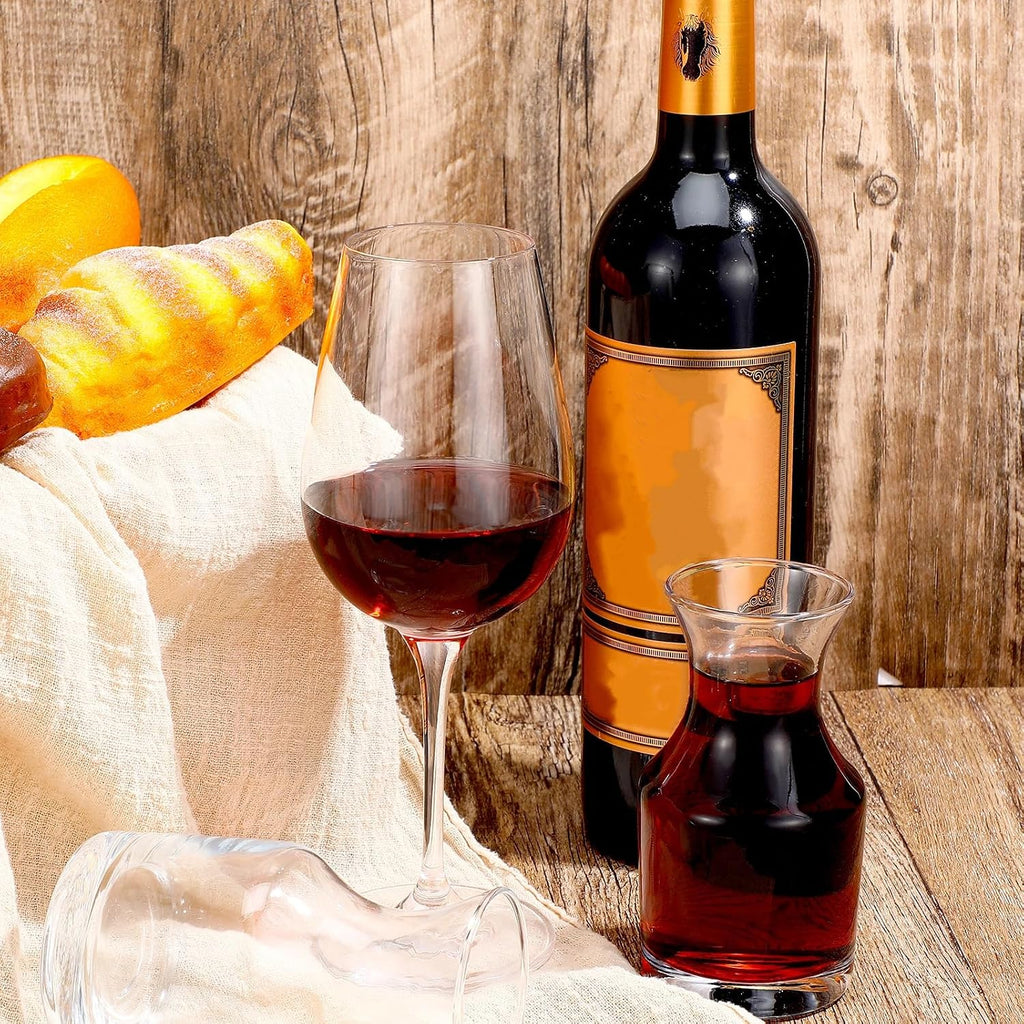 Remagr 12 Pack Wine Carafes Glass Small Single Serving Decanter,6.5 oz