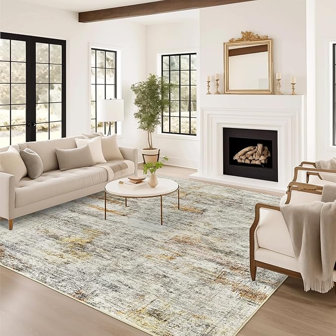 6x9 Area Rug for Living Room Washable 6x9 Non-Slip Modern Abstract Rugs for - Image 8