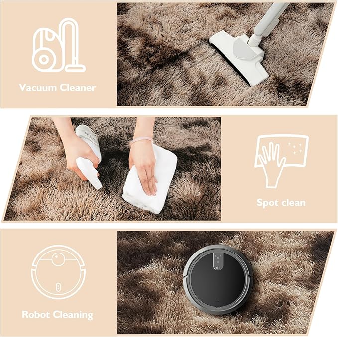 Shag Area Rug for Bedroom 5x8, Fluffy Area Rugs for Living Room, Soft Fuzzy Rug - Image 4