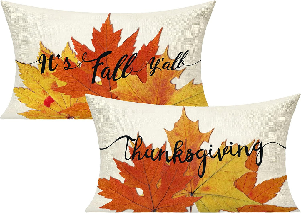 All Smiles Fall Outdoor Throw Pillow Covers 16x16 Set of 4, Thanksgiving