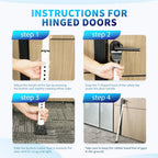 Upgraded Door Security Bar & Sliding Door Lock Bar,Door Stoppers,Adjustable Heavy Duty Door Jammer for Apartment,Home(1 Pack,White)
