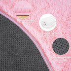 4x4.6 Feet Pink Hexagon Rugs for Princess Tent, Ultra Soft Fluffy Hexagon Area - Image 5