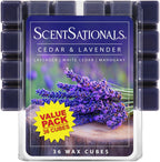 ScentSationals Cedar & Lavender Scented Wax Melts 10oz (24 Cubes)