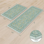 KIMODE Kitchen Mats for Floor Anti Fatigue, Blue Green Kitchen Floor Mats