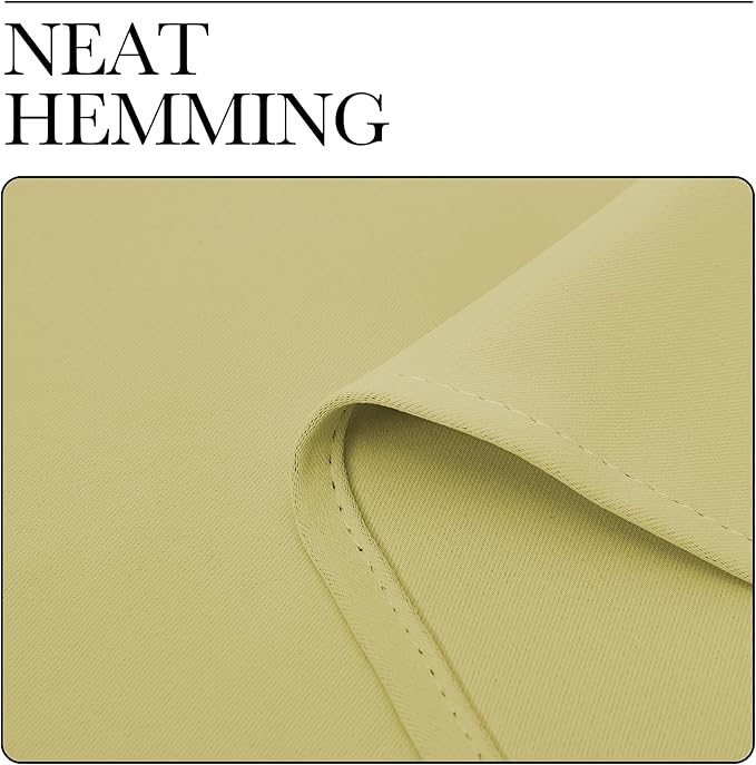 NICETOWN Blackout Curtains for Living Curtains, Paler Yellow, 52 by 63 Inch - Image 6