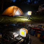 2000LM Rechargeable Work Light, Double-Sided 8 Mode LED Camping Lantern with Magnet & Tripod, Portable Emergency Light for Power Outage, Hiking, Fishing, Home, Car Repair, Survival Kit
