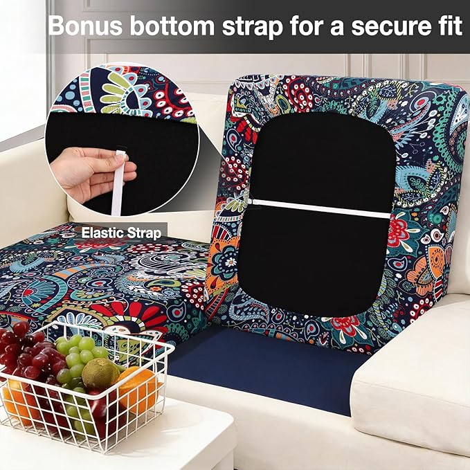 hyha 8Pcs Patio Cushion Covers, Stretch Outdoor Couch Cushion Covers Replacement - Image 4