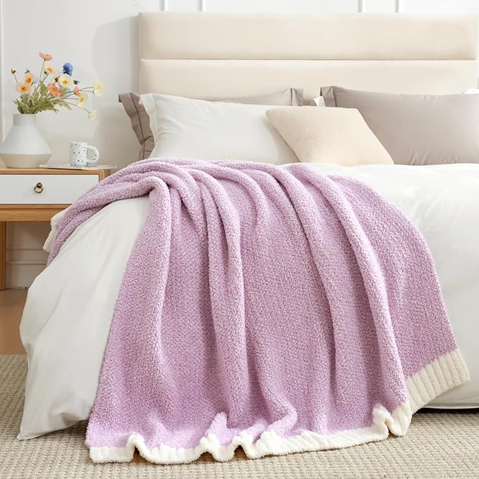 Snuggle Sac Light Purple Throw Blanket - Image 4