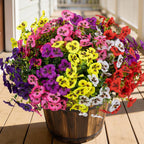 24 Bundles Artificial Fake Flowers Plants for Outdoor Decoration(6 Color)
