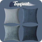 Topfinel Decorative Throw Pillow Covers Dusty Blue Navy Series 18x18 Inch Set - Image 7