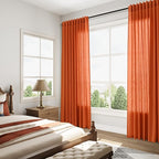 Bright Orange Linen Curtains 72 Inch Long - Image 8