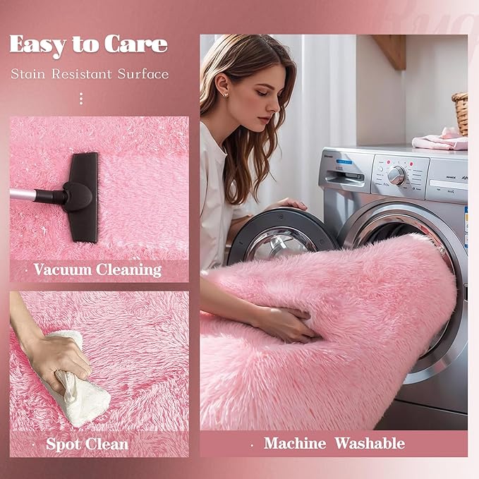 5x7 Area Rug for Living Room: Fluffy Shag Soft Washable Rugs Fuzzy Plush Indoor - Image 5