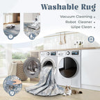 6x9 Area Rugs for Living Room, Washable Modern Abstract Large Area Rug Neutral - Image 2