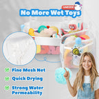 UNEEDE Bath Toy Storage 3 Compartment Corner Bath Toy Storage Organizer