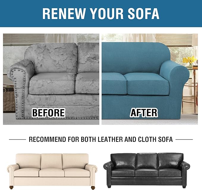H.VERSAILTEX 4 Piece Stretch Sofa Covers - Image 8