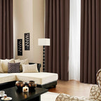 Deconovo Blackout Curtains, Thermal Insulated, W52 x L63 2 Panels, Back Tab - Image 4