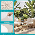 12Pcs Stretch Patio Cushion Covers, Outdoor Couch Cushion Covers Replacement - Image 3