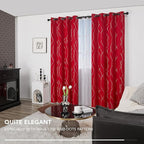 Deconovo Christmas Curtains, Thermal Insulated Noise‑Reduced Drape, Wave Line - Image 6