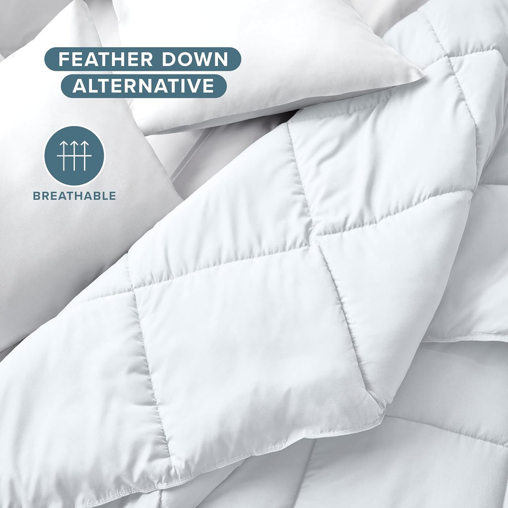 Bare Home Duvet Insert Comforter (Queen, White)