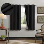 Pitalk 54 Inch Blackout Curtains Length 2 Panels Set Back Tab Pocket Room by Pitalk