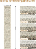 Hallway Runner Rug 2x12, Extra Long Washable Runner Rugs - Image 2