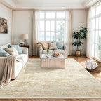 6x9 Area Rug for Living Room Floral Washable Non-Slip Modern Rugs for Bedroom - Image 9